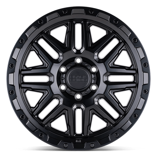 Black Rhino ALAMO Matte Black W/ Black Bolts 17x9 +12 6x120mm 67.1mm - WheelWiz