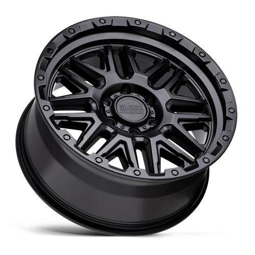 Black Rhino ALAMO Matte Black W/ Black Bolts 18x9 +12 6x135mm 87.1mm - WheelWiz