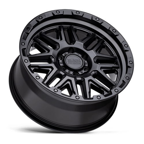 Black Rhino ALAMO Matte Black W/ Black Bolts 17x9 -18 5x127mm 71.5mm - Wheelwiz
