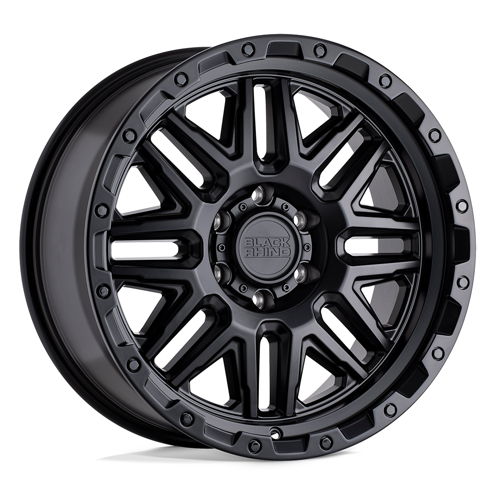 Black Rhino ALAMO Matte Black W/ Black Bolts 17x9 +12 6x135mm 87.1mm - WheelWiz