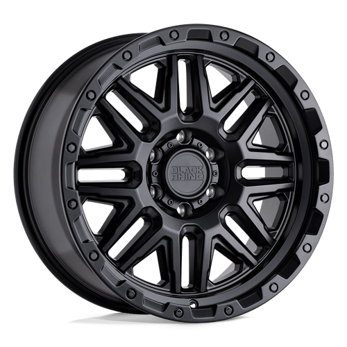 Black Rhino ALAMO Matte Black W/ Black Bolts 18x9 +12 5x150mm 110.1mm - WheelWiz