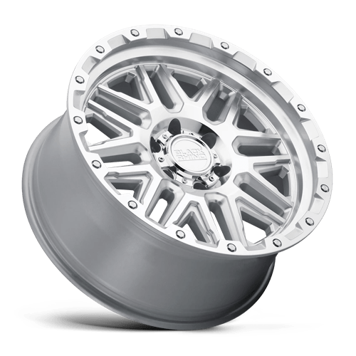 Black Rhino ALAMO Silver W/ Mirror Face Ss Bolts 17x9 +12 6x139.7mm 112.1mm - Wheelwiz