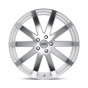 TSW BROOKLANDS Silver W/ Mirror-cut Face 20x8.5 +35 5x112mm 72.1mm - WheelWiz