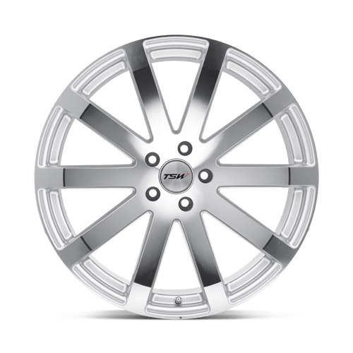 TSW BROOKLANDS Silver W/ Mirror-cut Face 18x8 +32 5x112mm 72.1mm - WheelWiz
