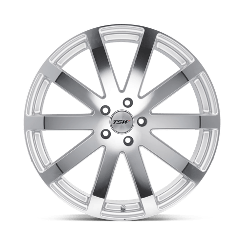 TSW BROOKLANDS Silver W/ Mirror Cut Face 20x10 +42 5x112mm 72.1mm - Wheelwiz
