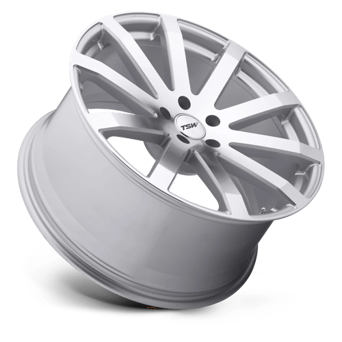 TSW BROOKLANDS Silver W/ Mirror Cut Face 17x8 +45 5x112mm 72.1mm - Wheelwiz