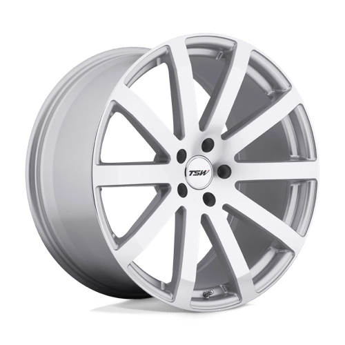 TSW BROOKLANDS Silver W/ Mirror-cut Face 20x8.5 +35 5x112mm 72.1mm - WheelWiz