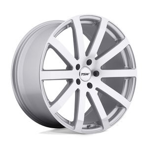 TSW BROOKLANDS Silver W/ Mirror-cut Face 19x8 +45 5x112mm 72.1mm - WheelWiz