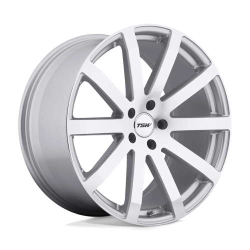 TSW BROOKLANDS Silver W/ Mirror-cut Face 18x8 +32 5x112mm 72.1mm - WheelWiz