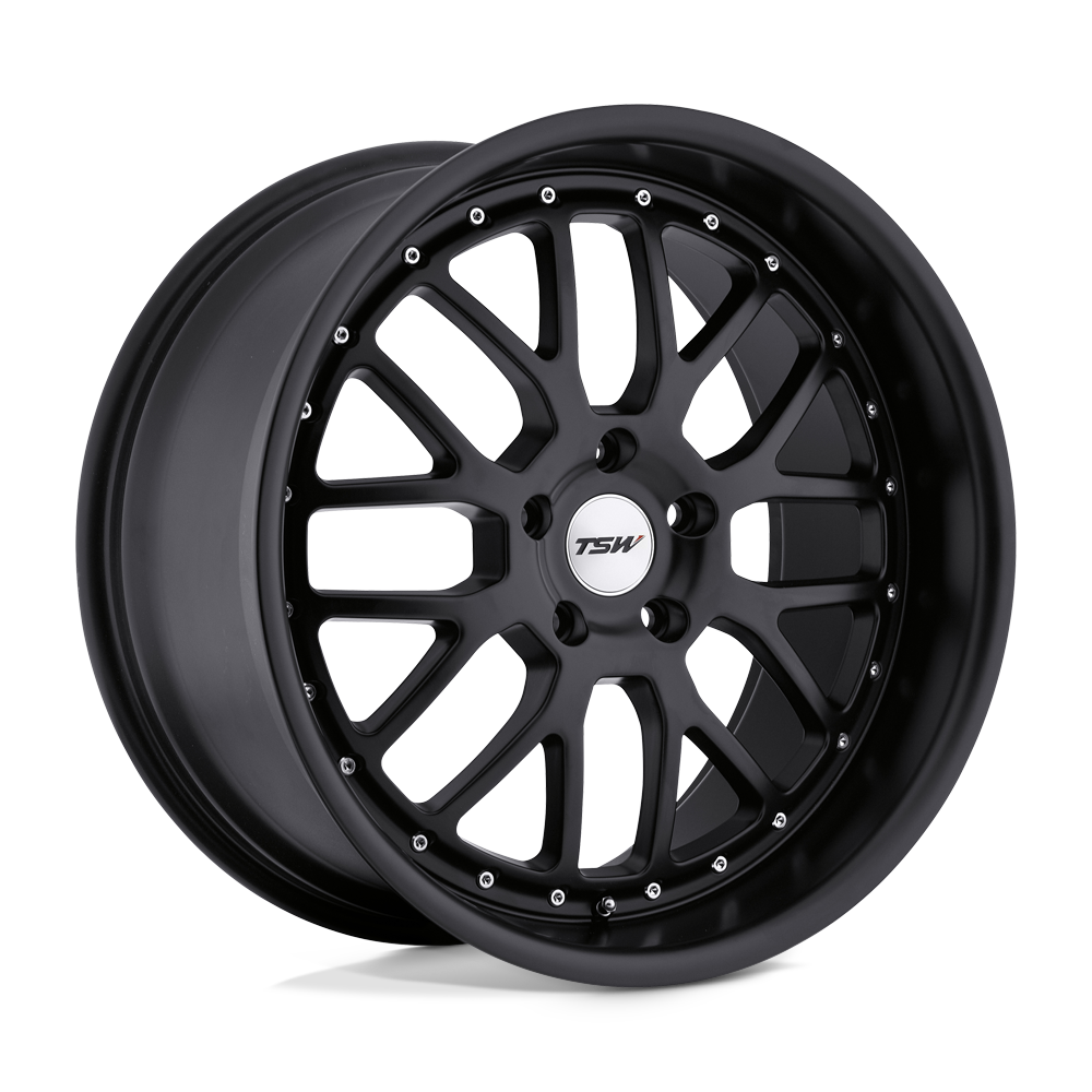 TSW VALENCIA Matte Black 17x8 +20 5x120mm 76.1mm - WheelWiz