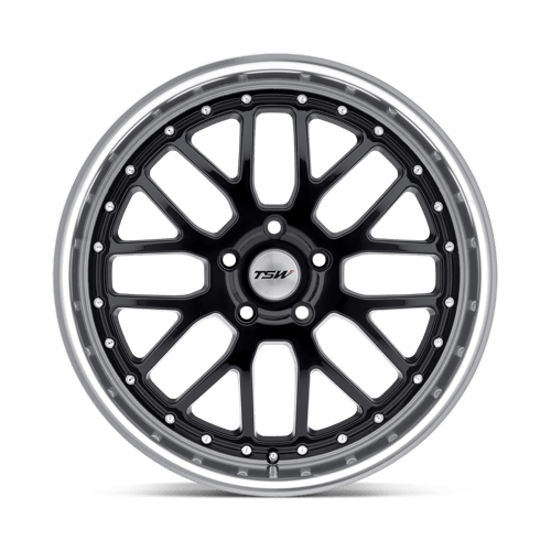 TSW VALENCIA Gloss Black W/ Mirror Cut Lip 20x10 +40 5x120mm 76.1mm - Wheelwiz
