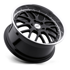 TSW VALENCIA Gloss Black W/ Mirror Cut Lip 20x10 +40 5x120mm 76.1mm - Wheelwiz