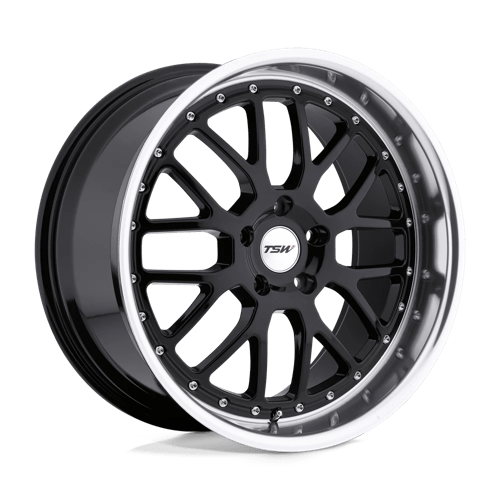 TSW VALENCIA Gloss Black W/ Mirror Cut Lip 20x10 +40 5x120mm 76.1mm - Wheelwiz