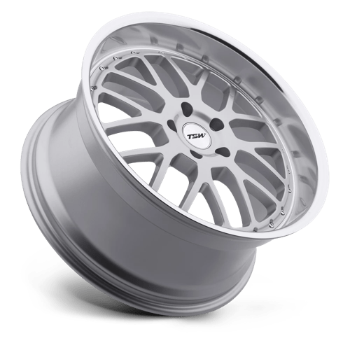 TSW VALENCIA Silver W/ Mirror Cut Lip 19x8 +20 5x120mm 76.1mm - WheelWiz