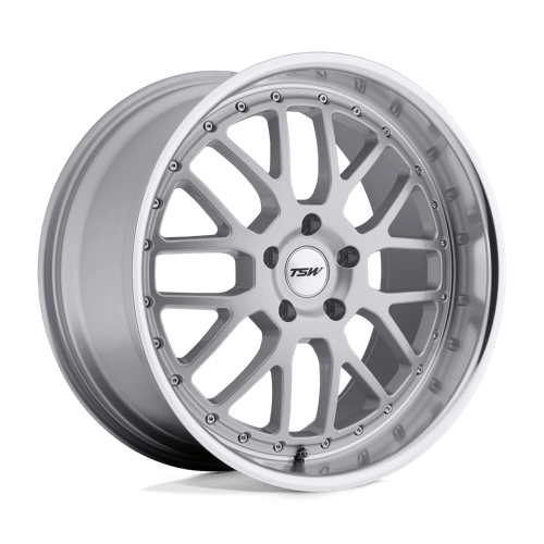 TSW VALENCIA Silver W/ Mirror Cut Lip 18x8 +32 5x112mm 72.1mm - WheelWiz