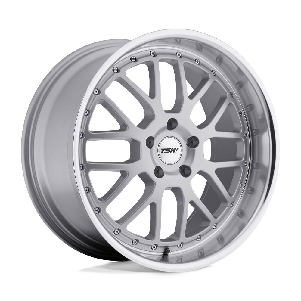TSW VALENCIA Silver W/ Mirror Cut Lip 20x8.5 +35 5x112mm 72.1mm - WheelWiz