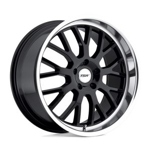 TSW TREMBLANT Gloss Black W/ Mirror Cut Lip 19x8 +45 5x112mm 72.1mm - WheelWiz