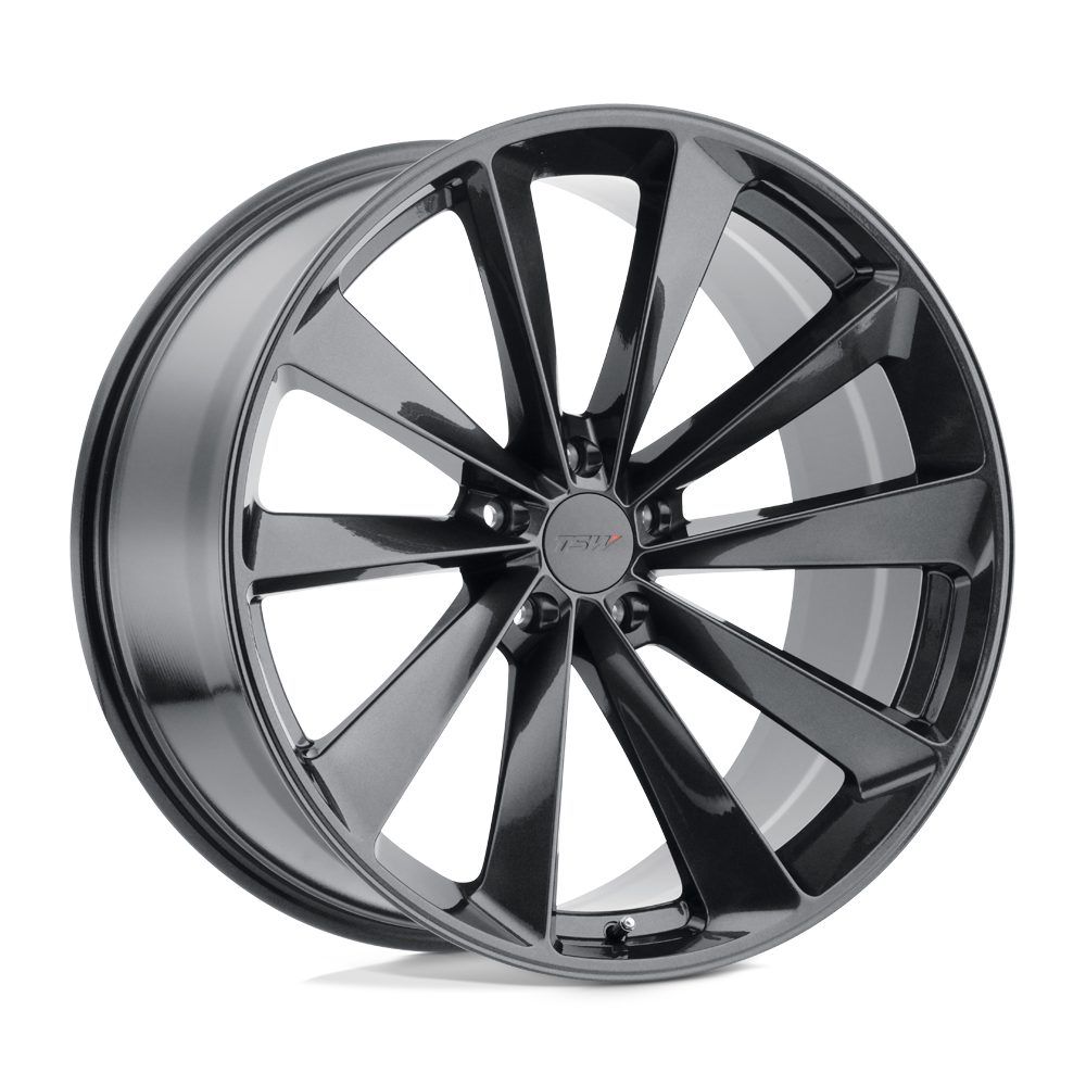 TSW AILERON Metallic Gunmetal 22x9 +35 5x108mm 72.1mm - WheelWiz