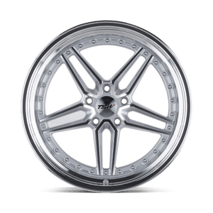 TSW ASCARI Silver W/ Mirror Cut Face & Lip 20x9 +20 5x112mm 66.6mm - WheelWiz