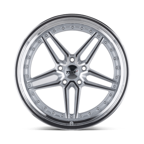 TSW ASCARI Silver W/mirror Cut Face &amp; Lip 20x10.5 +25 5x120mm 76.1mm
