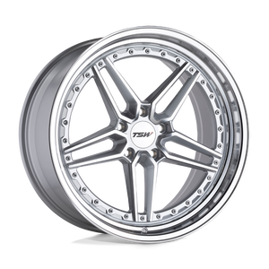 TSW ASCARI Silver W/ Mirror Cut Face & Lip 20x9 +20 5x114.3mm 76.1mm - WheelWiz