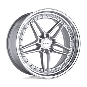 TSW ASCARI Silver W/mirror Cut Face & Lip 20x10.5 +25 5x120mm 76.1mm