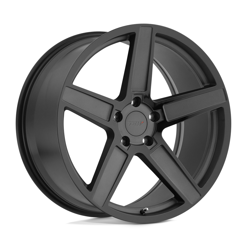 TSW ASCENT Matte Gunmetal W/ Gloss Black Face 18x8.5 +30 5x114.3mm 76.1mm - WheelWiz
