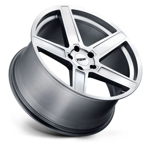 TSW ASCENT Matte Titanium Silver 18x8.5 +35 5x100mm 72.1mm - WheelWiz