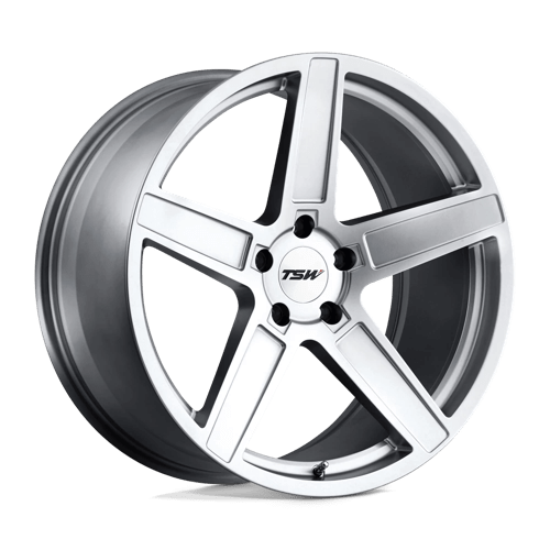 TSW ASCENT Matte Titanium Silver 20x8.5 +20 5x120mm 76.1mm - WheelWiz