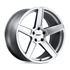 TSW ASCENT Matte Titanium Silver 17x8 +35 5x120mm 76.1mm - Wheelwiz