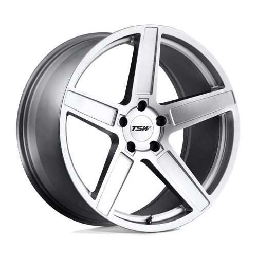 TSW ASCENT Matte Titanium Silver 19x8.5 +40 5x114.3mm 76.1mm - WheelWiz