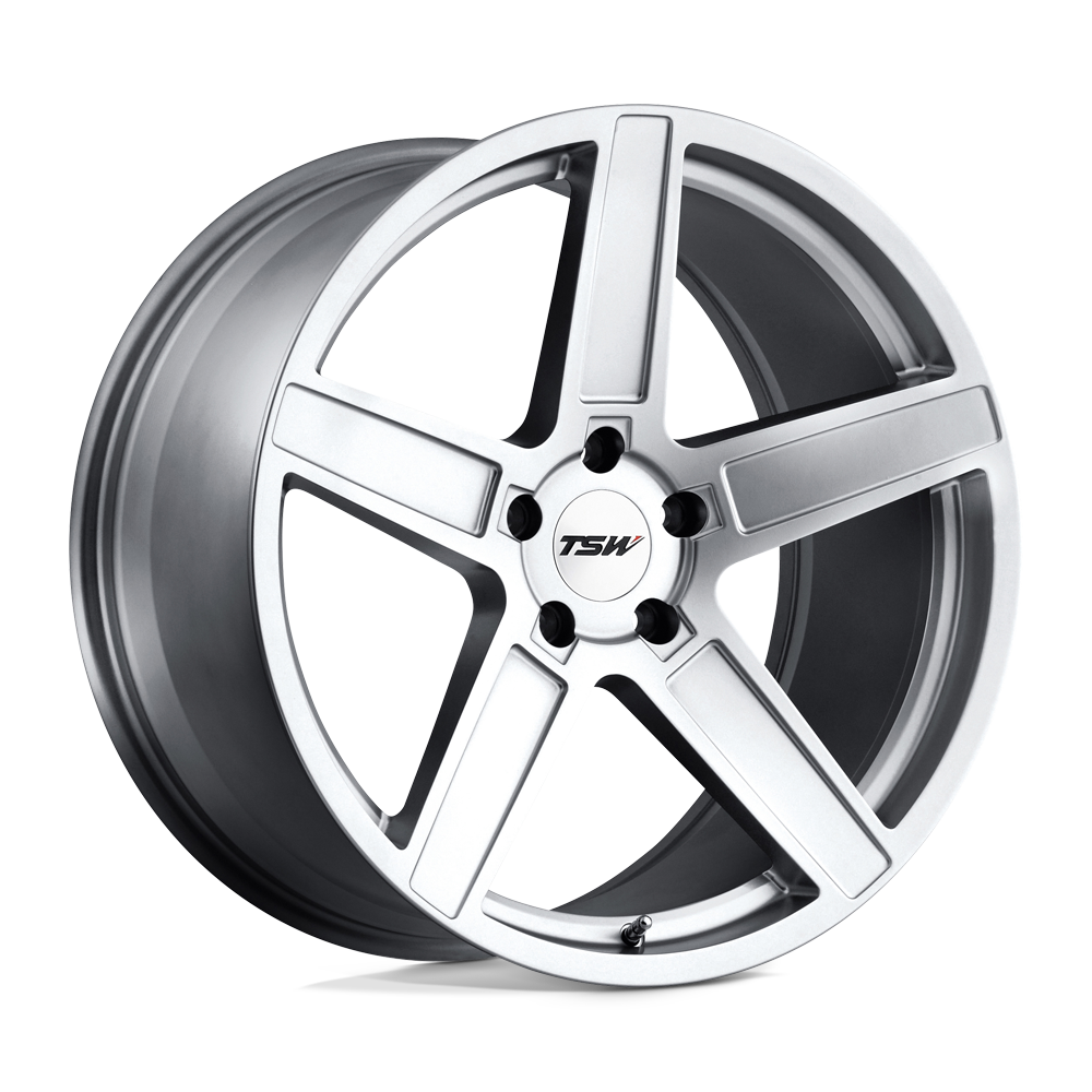 TSW ASCENT Matte Titanium Silver 20x10 +25 5x114.3mm 76.1mm - WheelWiz