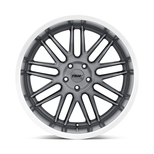 TSW AVALON Gunmetal W/ Machined Lip 18x8.5 +32 5x112mm 66.6mm - Wheelwiz