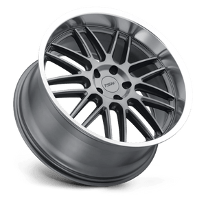 TSW AVALON Gunmetal W/ Machined Lip 20x10 +35 5x112mm 66.6mm - Wheelwiz