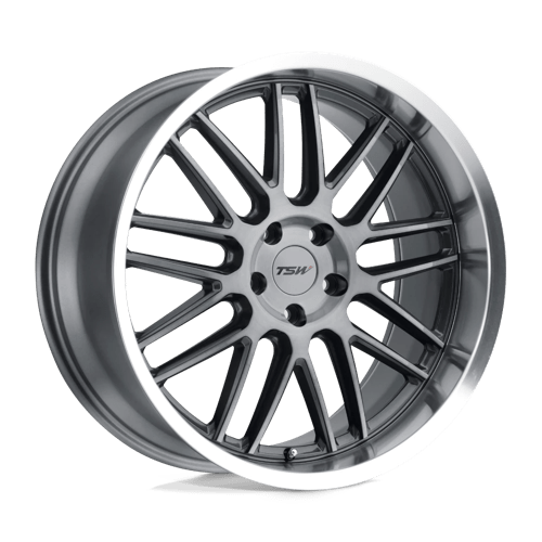 TSW AVALON Gunmetal W/ Brushed Gunmetal Face &amp; Machined Lip 18x9.5 +39 5x120mm 76.1mm - Wheelwiz