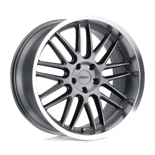 TSW AVALON Gunmetal W/ Machined Lip 20x10 +35 5x112mm 66.6mm - Wheelwiz