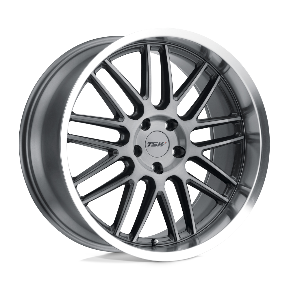 TSW AVALON Gunmetal W/ Brushed Gunmetal Face &amp; Machined Lip 20x9 +35 5x120mm 76.1mm - WheelWiz