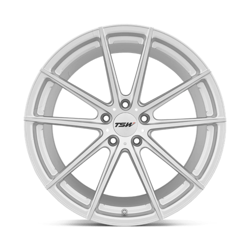TSW BATHURST Silver W/ Mirror Cut Face 18x8.5 +43 5x112mm 72.1mm - Wheelwiz