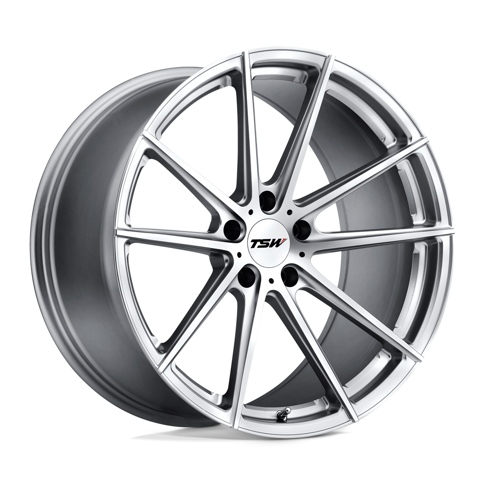 TSW BATHURST Silver W/ Mirror Cut Face 18x8.5 +32 5x112mm 72.1mm - WheelWiz