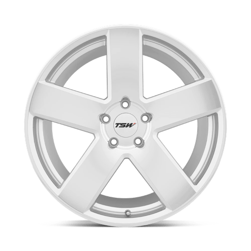 TSW BRISTOL Silver W/ Mirror-cut Face 18x8.5 +32 5x112mm 72.1mm - WheelWiz