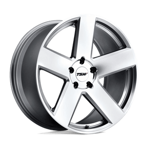 TSW BRISTOL Silver W/ Mirror Cut Face 19x8.5 +43 5x112mm 72.1mm - Wheelwiz