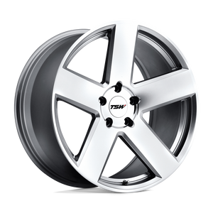 TSW BRISTOL Silver W/ Mirror-cut Face 20x10.5 +44 5x112mm 66.6mm - WheelWiz