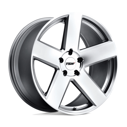 TSW BRISTOL Silver W/ Mirror Cut Face 20x10 +40 5x112mm 72.1mm - Wheelwiz