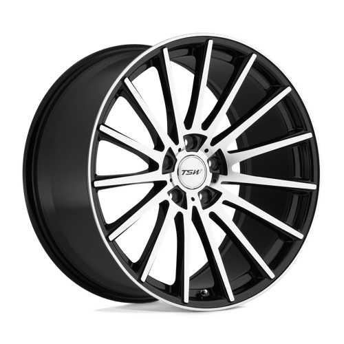 TSW CHICANE Gloss Black W/ Mirror Cut Face 20x10 +40 5x120mm 76.1mm - Wheelwiz