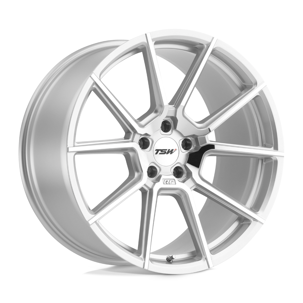 TSW CHRONO Silver W/ Mirror Cut Face 21x9 +25 5x114.3mm 76.1mm - WheelWiz