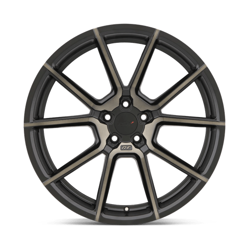 TSW CHRONO Matte Black W/ Machine Face &amp; Dark Tint 20x8.5 +40 5x114.3mm 76.1mm - WheelWiz