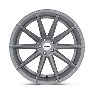 TSW CLYPSE Titanium W/ Matte Brushed Face 22x9 +20 5x120mm 76.1mm - WheelWiz