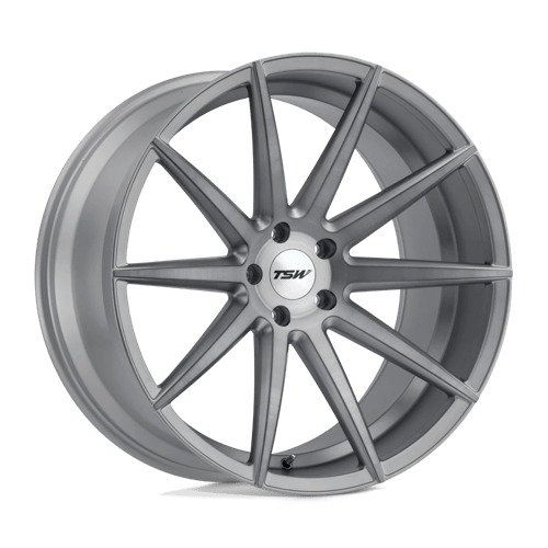 TSW CLYPSE Titanium W/ Matte Brushed Face 20x8.5 +20 5x112mm 66.6mm - WheelWiz