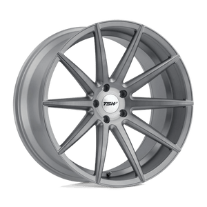 TSW CLYPSE Titanium W/ Matte Brushed Face 20x8.5 +20 5x112mm 66.6mm - WheelWiz