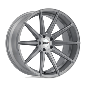 TSW CLYPSE Titanium W/ Matte Brushed Face 19x8.5 +20 5x120mm 76.1mm - WheelWiz